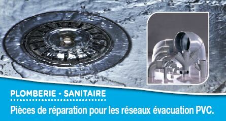Pièces de réparation pour le réseau évacuation PVC
